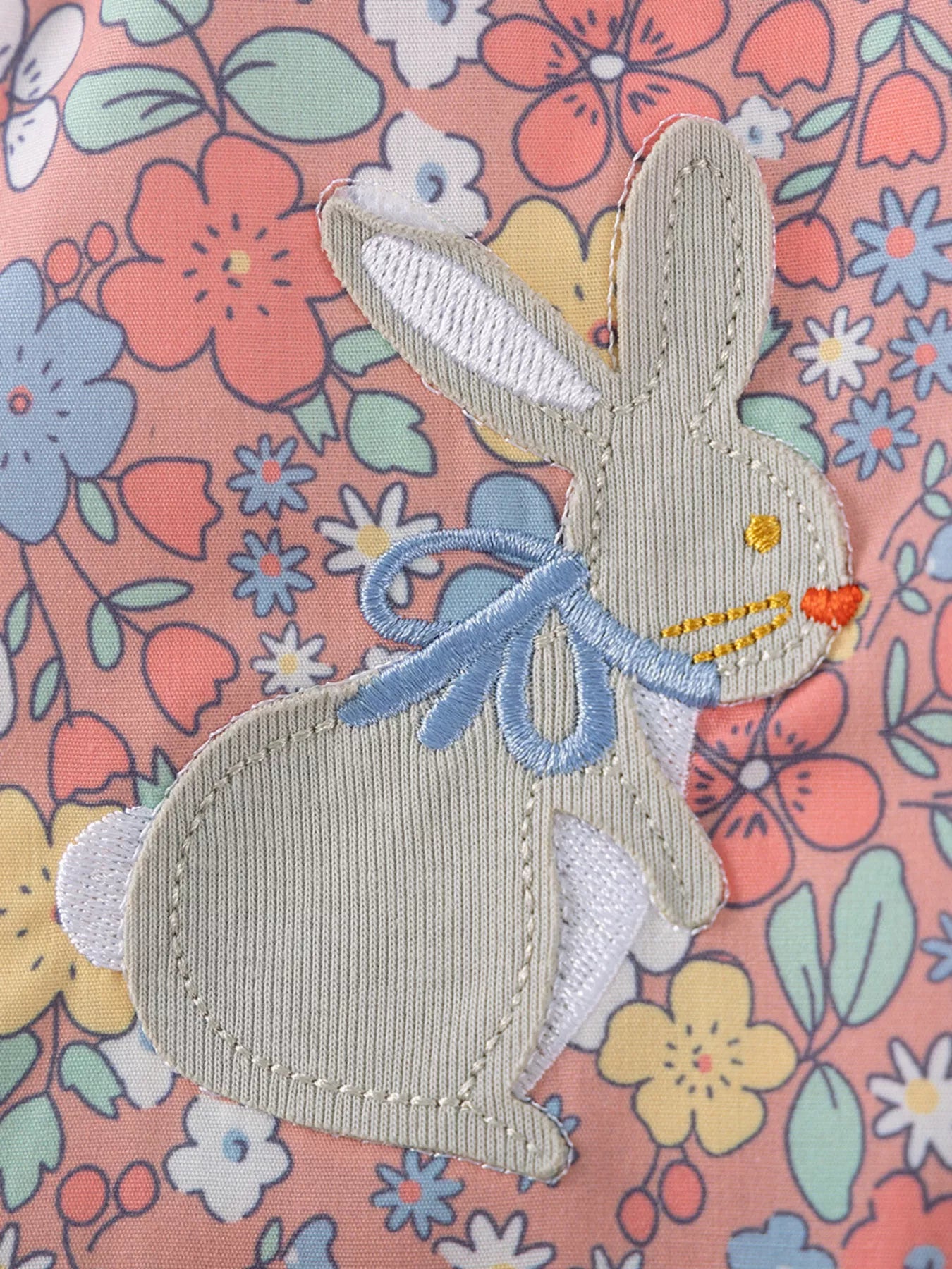 Children's Floral Bunny Print Top & Capri Leggings Set - Farnelli