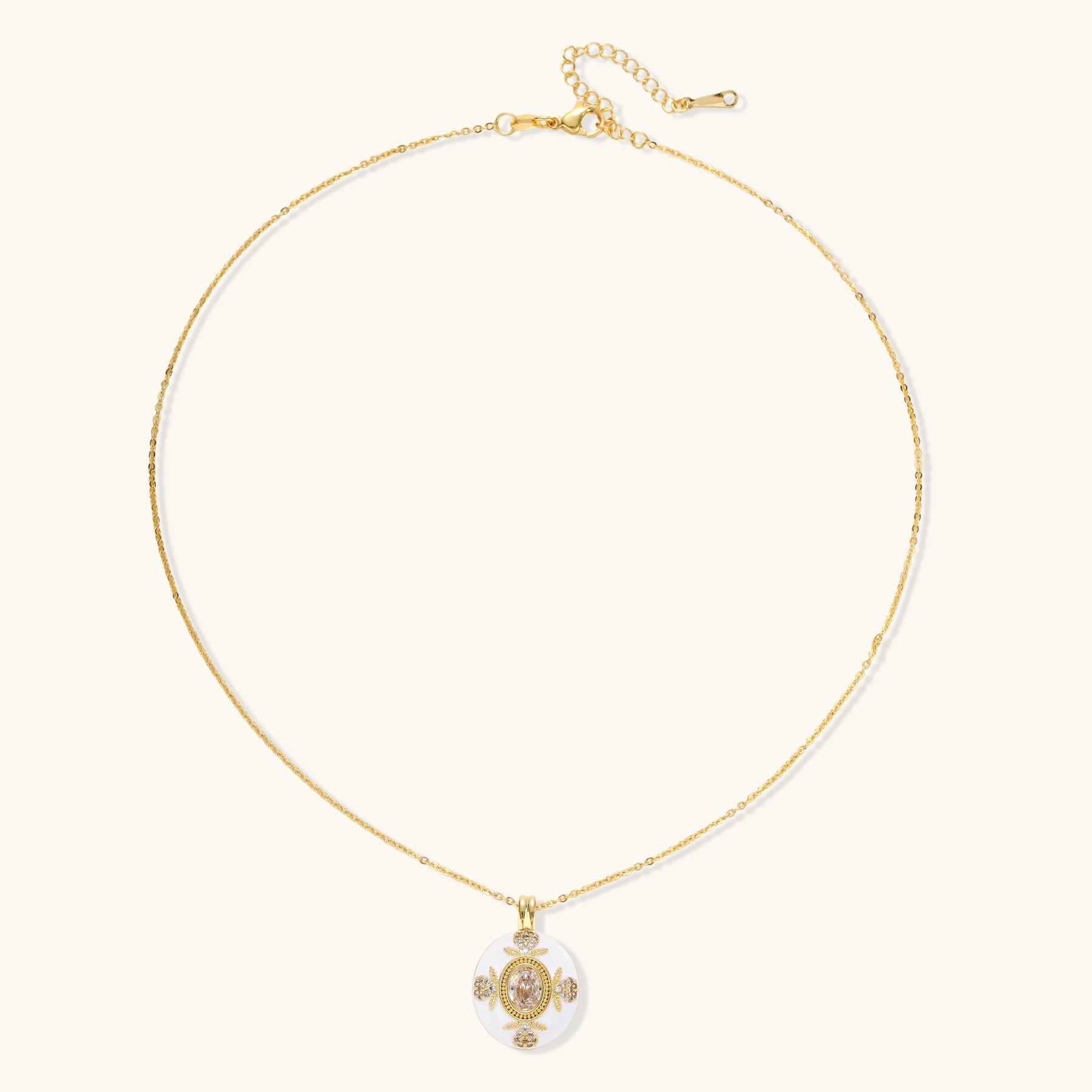 Golden Medallion Necklace - Farnelli