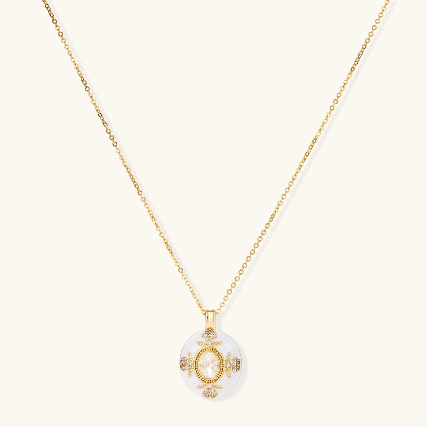 Golden Medallion Necklace - Farnelli