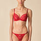 Gossard Viva Red Sheer Plunge Bra-3