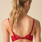 Gossard Viva Red Sheer Plunge Bra