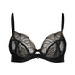 Gossard Viva Black Sheer Plunge Bra