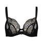 Gossard Viva Black Sheer Plunge Bra-4
