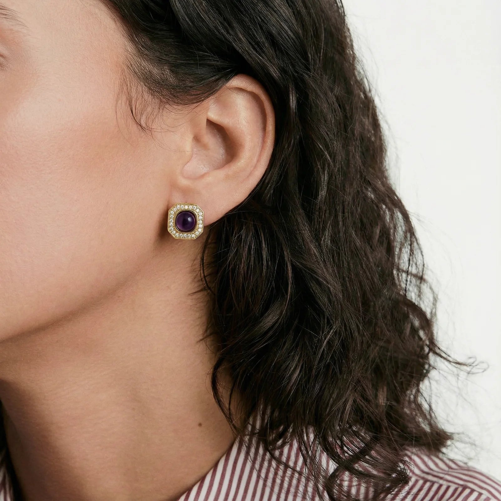 Empress Octagon Studs - Farnelli