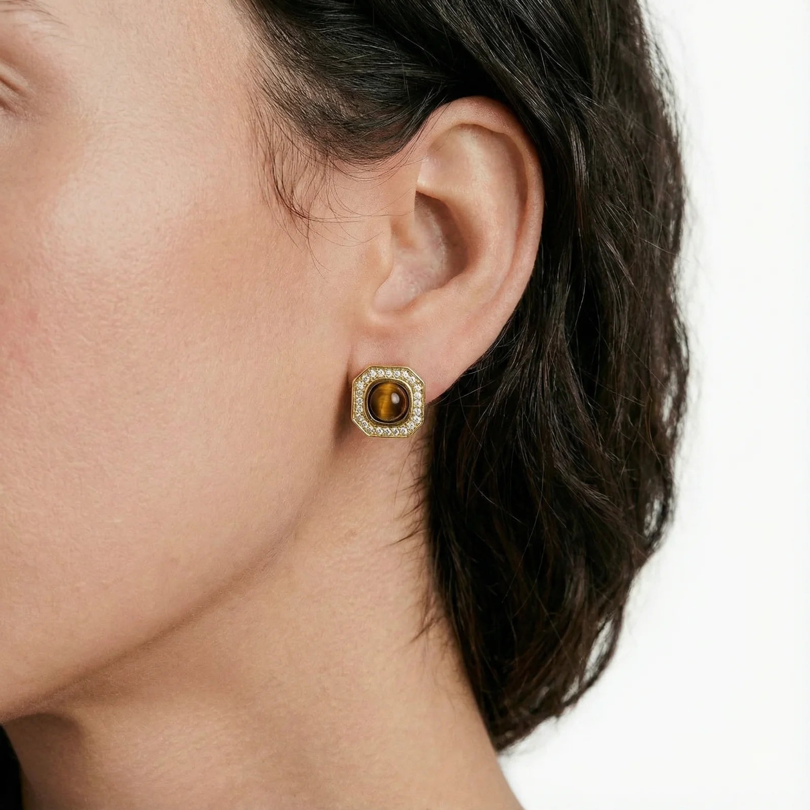 Golden Octagon Studs - Farnelli
