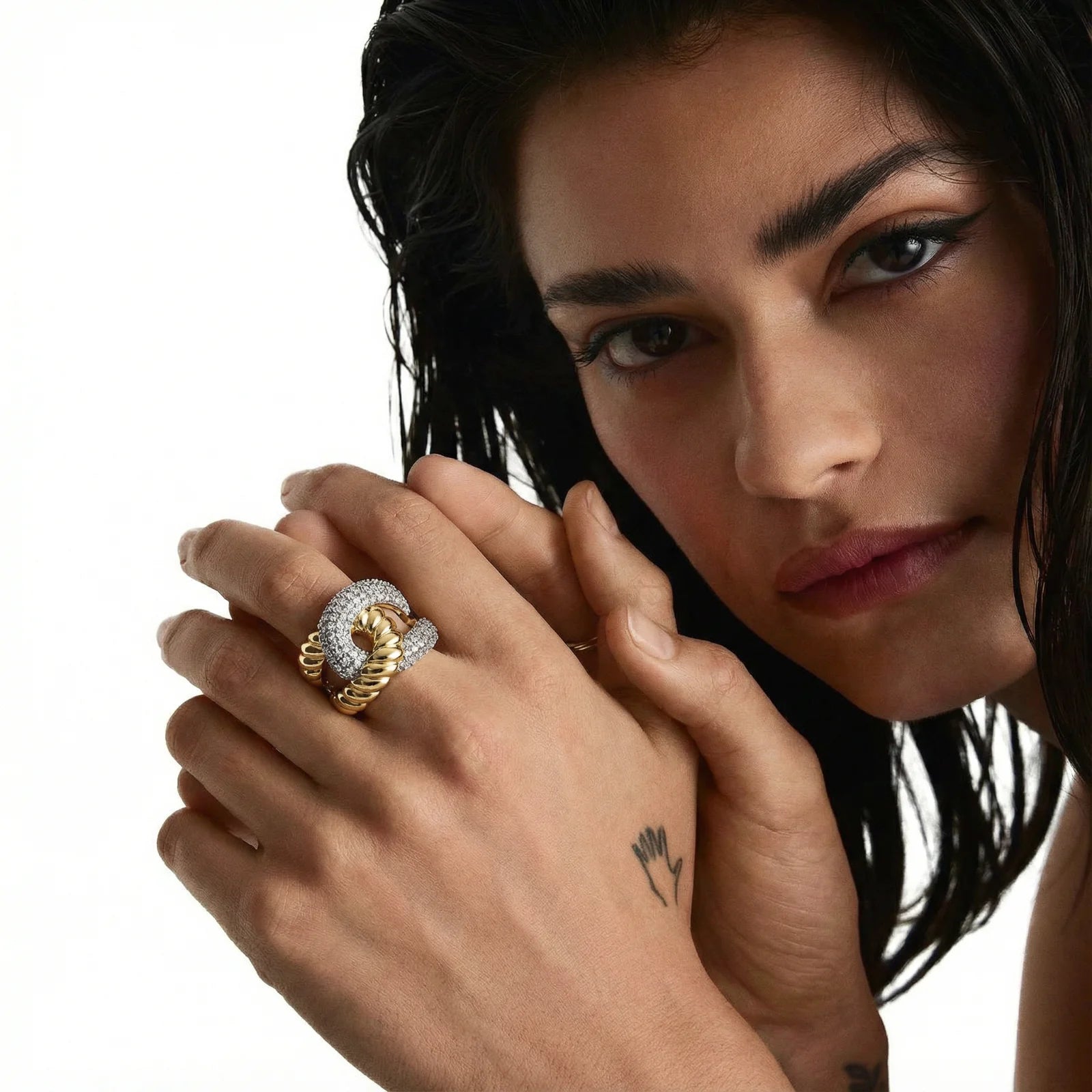 Chain Link Statement Ring - Farnelli