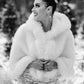 Ivory White Faux Fur Cape (Juliet Wht01)