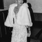 Ivory White Faux Fur Cape (Juliet Wht01)