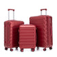 HouseOfZazla 3-piece spinner wheel luggage set with combination locks