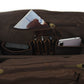 Alpha Brown Buffalo Leather Travel Backpack