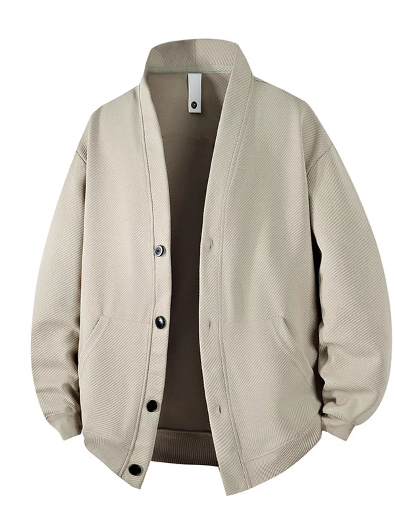 Men‘s Plus Size Textured Button-Down Casual Jacket - Farnelli