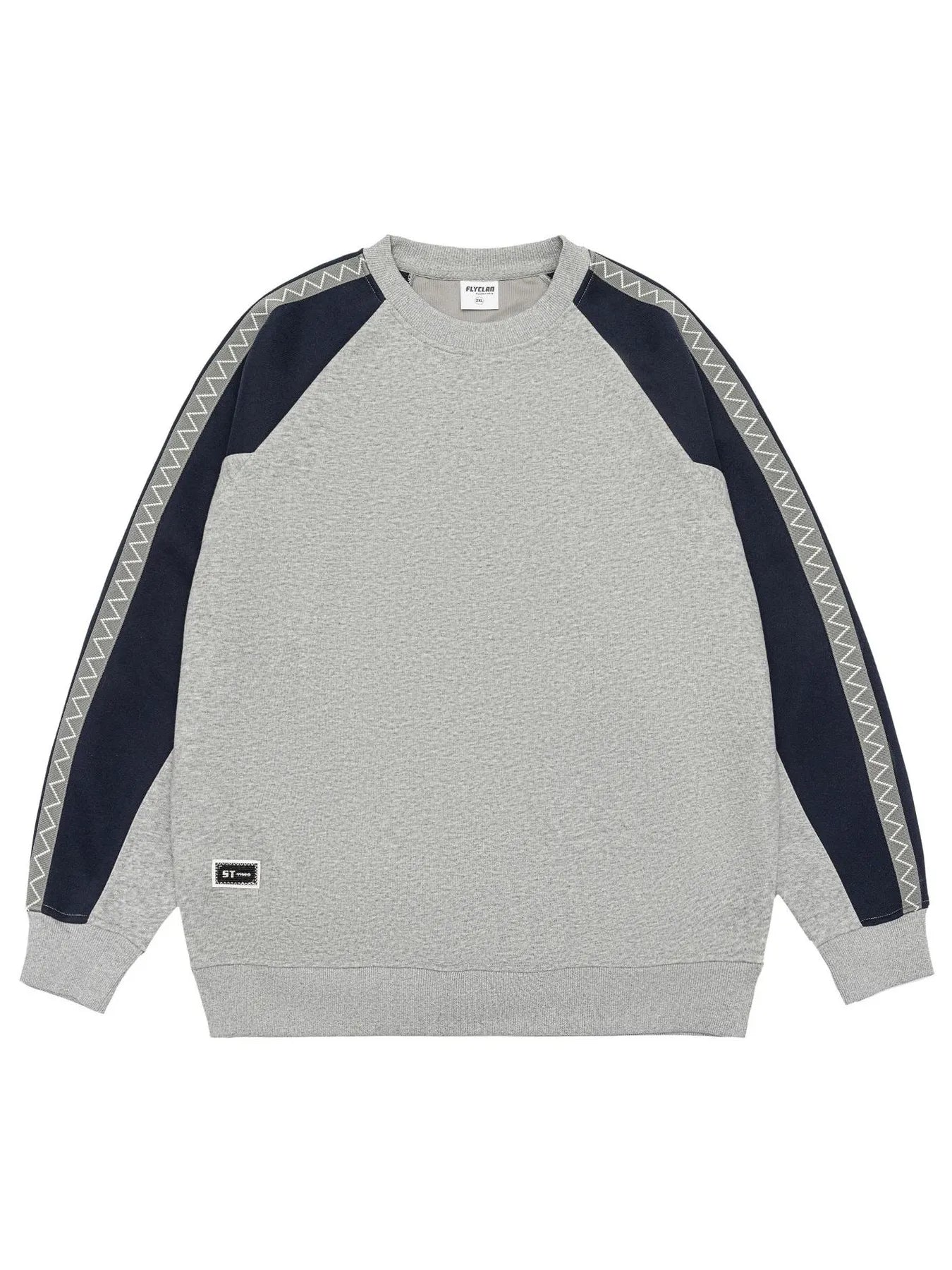 Men's Plus Size Contrast Raglan Sleeve Casual Sweatshirt - Farnelli