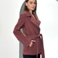 Lyndale Cashmere Wool Blend Coat in Sangria