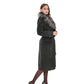 Genuine Silver Fox Cashmere Blend Coat