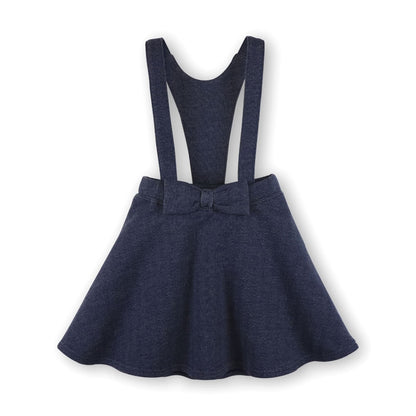 Fleece Bow Front Suspender Skirt