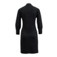 Mock Neck Puff Sleeve Sweater Dress
