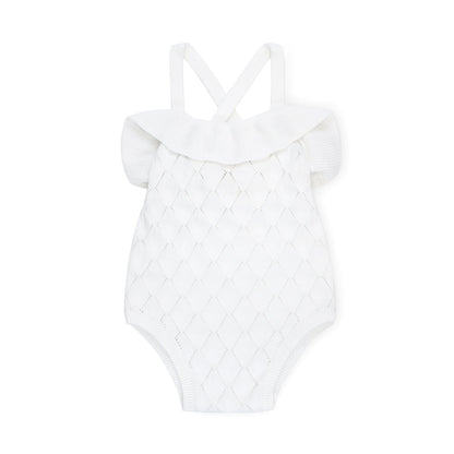 Ruffle Sweater Romper