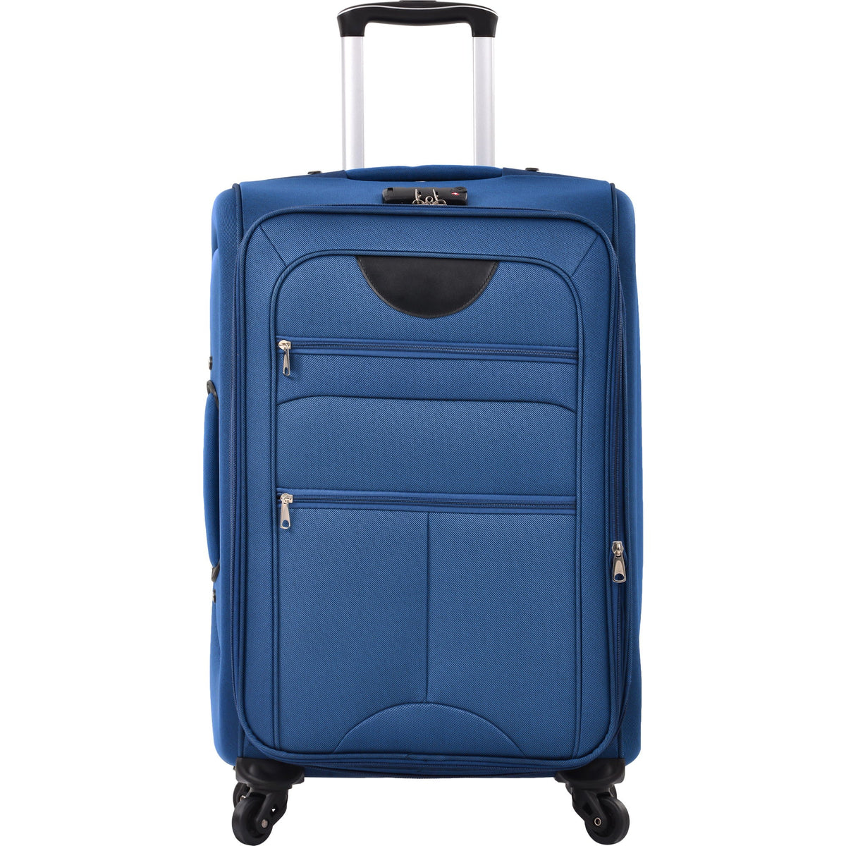 HouseOfZazla expandable softside luggage 3-piece set with spinner wheels in multiple colors