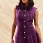 SO ME Button Down Sleeveless Collared Game Day Mini Dress - Farnelli