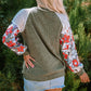 Bailey Patchwork Long Sleeve Ribbed Blouse - Farnelli