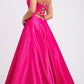 Juliet 230 Stylish Back Long A-Line Satin Prom Dress with Pockets