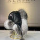 Genuine Silver Fox Fur Genuine Leather Hat