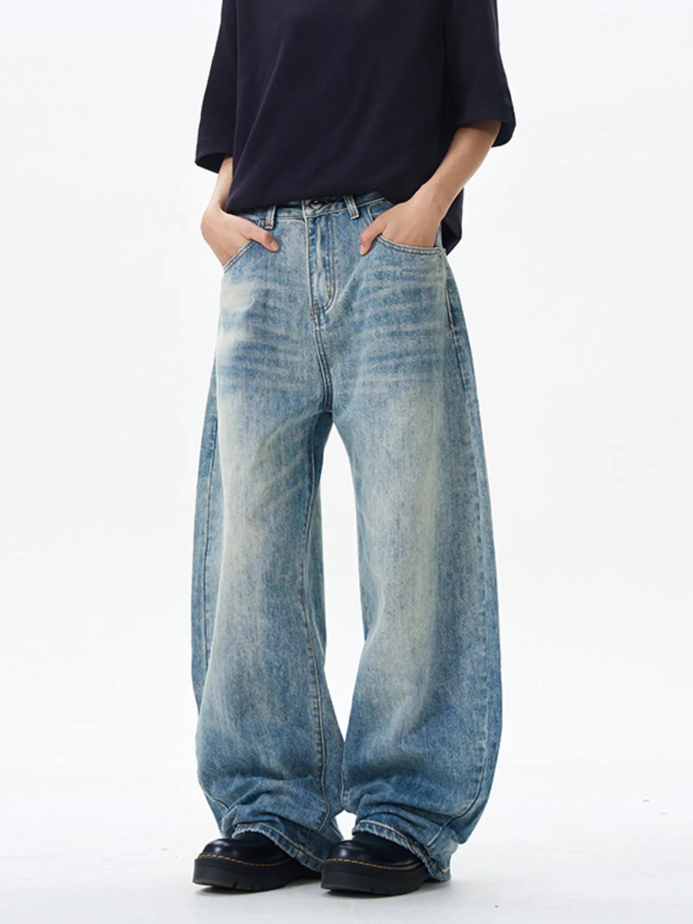 Men's Wide Leg Jeans - Farnelli