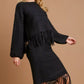 Umgee Crochet Knit Crop Top with Frey Hem - Farnelli