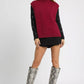 Umgee High-Low Turtleneck Sleeveless Sweater Top - Farnelli