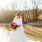 Light Ivory Bridal Faux Fur Shawl (Butterfly Ivy05)
