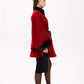 Genuine Scandinavian Mink Fur Double Face Wool Poncho