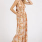 Mittoshop Flower Print Gathered Bust Sleeveless Jumpsuit - Farnelli