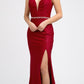 Juliet 237 Strappy-Back Long Prom Dress with Slit