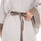 Genuine Mink Fur Double Face Wool Hooded Poncho