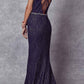 Juliet 237 Strappy-Back Long Prom Dress with Slit
