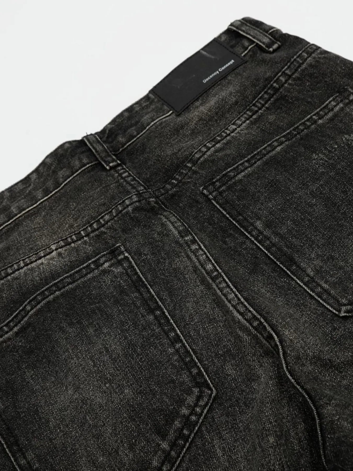 Men's Distressed Washed Straight Jeans - Farnelli