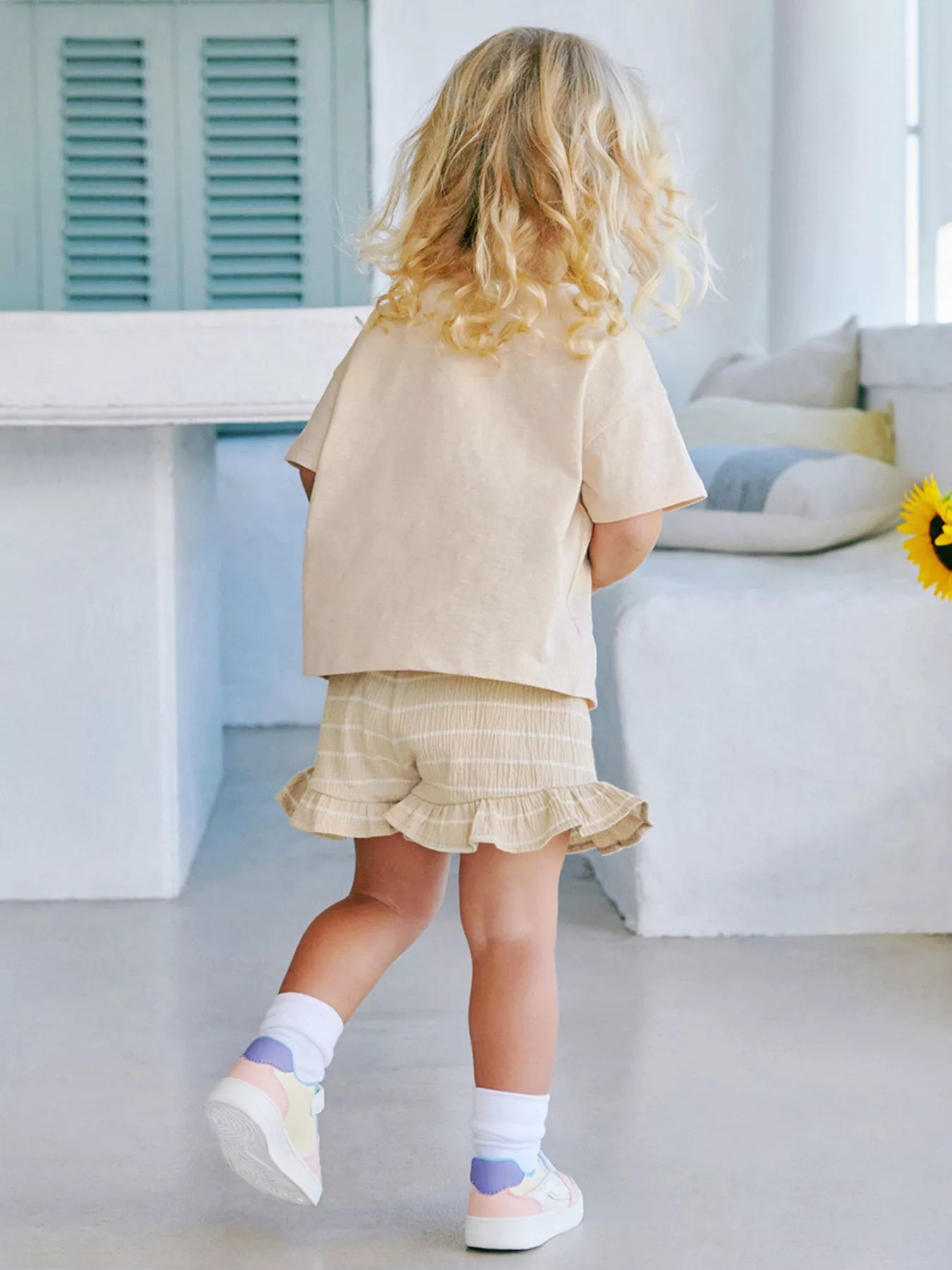 Children's Unicorn Top and Ruffle Trim Shorts Set - Farnelli