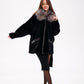 Palermo Genuine Astrakhan Silver Fox Trim Coat
