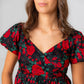 Puff Sleeve Crossover Dress