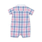 Stretch Organic Poplin Button Front Romper
