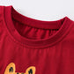 Children's Cartoon Tiger Graphic Ruffle Sleeve T-Shirt - Farnelli