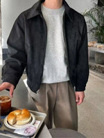 Men's Plus Size Zip Up Long Sleeve Jacket - Farnelli