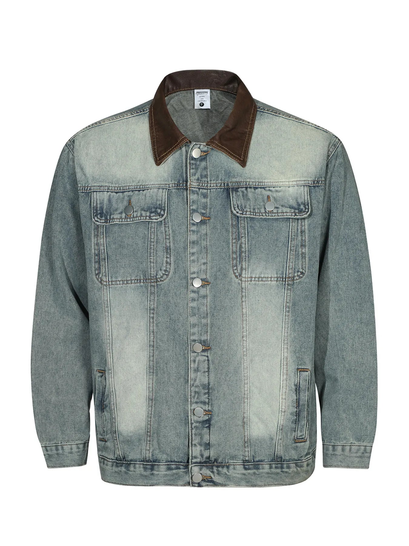 Men's Button Up Long Sleeve Denim Jacket - Farnelli