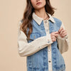 Annie Wear Collared Neck Double Placket Denim Jacket - Medium