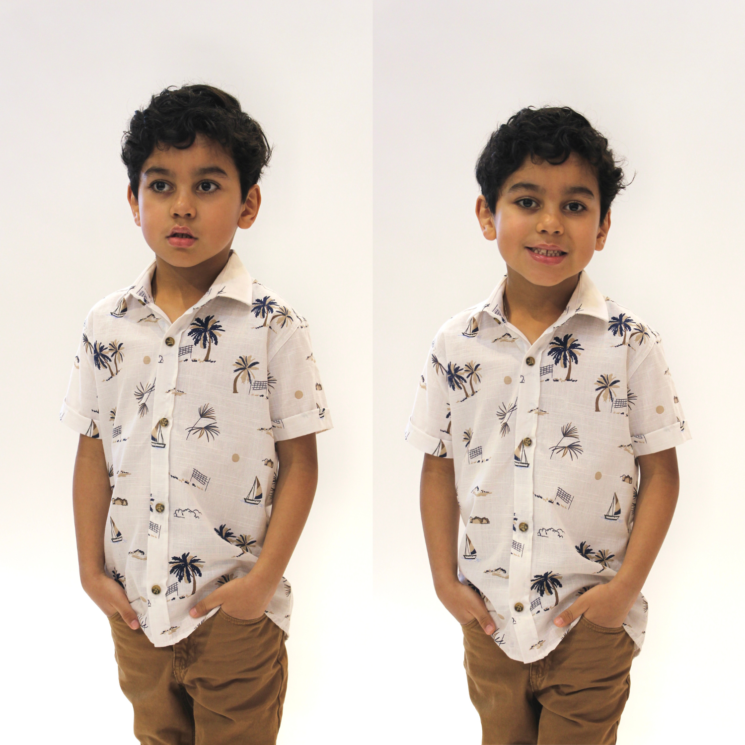 Short Sleeve Boys Cotton Shirt - Farnelli
