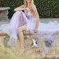 Juliet 2401 Floor Length A-Line Tulle Gown with Detachable Puff Sleeves