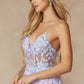 Juliet 2401 Floor Length A-Line Tulle Gown with Detachable Puff Sleeves