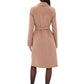 Geneva Classic Wraparound Wool Blend Overcoat in Camel