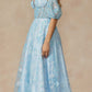 Juliet 2404 Strapless Sequin Tulle Ballgown Removable Puff Sleeves