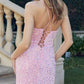 Juliet 2406 Velvet Sequin Fitted Gown V-Neckline Lace Up Back
